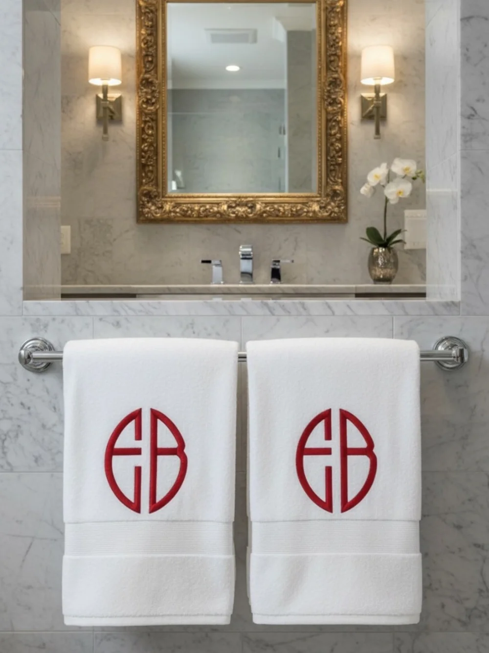 Personalized Embroidered Luxurious Bath Towel set Monogrammed New
